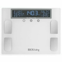 BIOS Living Premium Body Fat Scale - 441 lb (200034.24 g) / 440.92 lb (200000 g) Maximum Weight Capacity - Gray