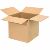 SPC 12" x 12" x 12" Corrugated Shipping Boxes, Kraft, Pack of 25 - External Dimensions: 12" Length x 12" Width x 12" Height - Standard Duty - 32 ECT - Corrugated Cardboard - Brown Kraft - For Shipping, Storage - 25 / Pack