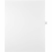 Mark Maker Legal Index Tabs, 1/15th Cut, With Individual Number, Letter-Size - 1/15 - 187 - 11" Tab Height x 8.50" Tab Width - Letter - White Paper, Mylar Tab(s) - 10% Recycled - Pre-printed, Mylar Reinforcement, Laminated, Unpunched - 25 / Unit