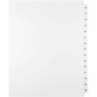 Mark Maker Legal Index Tabs, 1/15th Cut,With Individual Number, Letter Size - 1/15 - 76-90 - 11" (279.40 mm) Tab Height x 8.50" (215.90 mm) Tab Width - Letter - White Paper, Mylar Tab(s) - Pre-printed, Mylar Reinforcement, Laminated, Unpunched - 1 / Unit