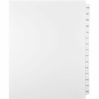 Mark Maker Legal Index Tabs, 1/15th Cut,With Individual Number, Letter Size - 1/15 - 106-120 - 11" Tab Height x 8.50" Tab Width - Letter - White Mylar, Paper Tab(s) - Pre-printed, Mylar Reinforcement, Laminated, Unpunched - 1 / Unit