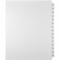 Mark Maker Legal Index Tabs, 1/15th Cut,With Individual Number, Letter Size - 1/15 - 181-195 - 11" (279.40 mm) Tab Height x 8.50" (215.90 mm) Tab Width - Letter - White Mylar, Paper Tab(s) - Pre-printed, Mylar Reinforcement, Laminated, Unpunched - 1 / Unit