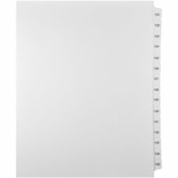 Mark Maker Legal Index Tabs, 1/15th Cut,With Individual Number, Letter Size - 1/15 - 121-135 - 11" (279.40 mm) Tab Height x 8.50" (215.90 mm) Tab Width - Letter - White Paper, Mylar Tab(s) - Pre-printed, Mylar Reinforcement, Laminated, Unpunched - 1 / Unit