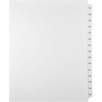 Mark Maker Legal Index Tabs, 1/15th Cut,With Individual Number, Letter Size - 1/15 - 151-165 - 11" (279.40 mm) Tab Height x 8.50" (215.90 mm) Tab Width - Letter - White Mylar, Paper Tab(s) - Pre-printed, Mylar Reinforcement, Laminated, Unpunched - 1 / Unit