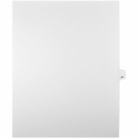 Onglet d'index Legal Mark Maker - 1/25 - 64 - hauteur de l'onglet 11 po (279,40 mm) x largeur de l'onglet 8,50 po (215,90 mm) - format lettre - Tab(s) Blanc Mylar, Papier - Pré-imprimé, Renforcement de Mylar, Laminées, Non perforé - 25 / Unité