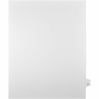 Onglet d'index Legal Mark Maker - 1/25 - 47 - hauteur de l'onglet 11 po (279,40 mm) x largeur de l'onglet 8,50 po (215,90 mm) - format lettre - Tab(s) Blanc Mylar, Papier - Pré-imprimé, Renforcement de Mylar, Laminées, Non perforé - 25 / Unité