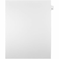 Mark Maker Legal Index Tabs, 1/25th Cut, With Individual Number, Letter Size - 1/25 - 53 - 11" Tab Height x 8.50" Tab Width - Letter - White Mylar, Paper Tab(s) - Pre-printed, Mylar Reinforcement, Laminated, Unpunched - 25 / Unit