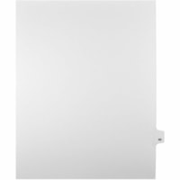 Onglet d'index Legal Mark Maker - 1/25 - 45 - hauteur de l'onglet 11 po (279,40 mm) x largeur de l'onglet 8,50 po (215,90 mm) - format lettre - Tab(s) Blanc Papier, Mylar - Pré-imprimé, Renforcement de Mylar, Laminées, Non perforé - 25 / Unité