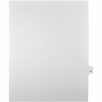 Onglet d'index Legal Mark Maker - 1/25 - 43 - hauteur de l'onglet 11 po (279,40 mm) x largeur de l'onglet 8,50 po (215,90 mm) - format lettre - Tab(s) Blanc Mylar, Papier - Pré-imprimé, Renforcement de Mylar, Laminées, Non perforé - 25 / Unité