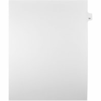 Mark Maker Legal Index Tabs, 1/25th Cut, With Individual Number, Letter Size - 1/25 - 54 - 11" Tab Height x 8.50" Tab Width - Letter - White Mylar, Paper Tab(s) - Pre-printed, Mylar Reinforcement, Laminated, Unpunched - 25 / Unit