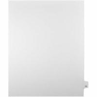 Onglet d'index Legal Mark Maker - 1/25 - 73 - hauteur de l'onglet 11 po (279,40 mm) x largeur de l'onglet 8,50 po (215,90 mm) - format lettre - Tab(s) Blanc Papier, Mylar - Pré-imprimé, Renforcement de Mylar, Laminées, Non perforé - 25 / Unité