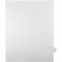 Onglet d'index Legal Mark Maker - 1/25 - 71 - hauteur de l'onglet 11 po (279,40 mm) x largeur de l'onglet 8,50 po (215,90 mm) - format lettre - Tab(s) Blanc Mylar, Papier - Pré-imprimé, Renforcement de Mylar, Laminées, Non perforé - 25 / Unité