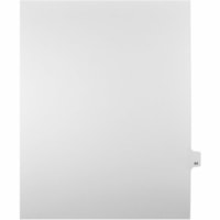 Mark Maker Legal Index Tabs, 1/25th Cut, With Individual Number, Letter Size - 1/25 - 44 - 11" Tab Height x 8.50" Tab Width - Letter - White Paper, Mylar Tab(s) - Pre-printed, Mylar Reinforcement, Laminated, Unpunched - 25 / Unit