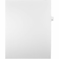 Mark Maker Legal Index Tabs, 1/25th Cut, With Individual Number, Letter Size - 1/25 - 83 - 11" (279.40 mm) Tab Height x 8.50" (215.90 mm) Tab Width - Letter - White Paper, Mylar Tab(s) - Pre-printed, Mylar Reinforcement, Laminated, Unpunched - 25 / Unit