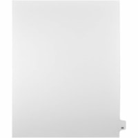 Onglet d'index Legal Mark Maker - 1/25 - 99 - hauteur de l'onglet 11 po (279,40 mm) x largeur de l'onglet 8,50 po (215,90 mm) - format lettre - Tab(s) Blanc Mylar, Papier - Pré-imprimé, Renforcement de Mylar, Laminées, Non perforé - 25 / Unité