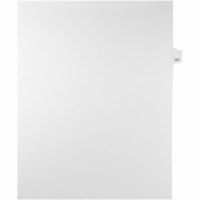 Onglet d'index Legal Mark Maker - 1/25 - 107 - hauteur de l'onglet 11 po (279,40 mm) x largeur de l'onglet 8,50 po (215,90 mm) - format lettre - Tab(s) Blanc Mylar, Papier - Pré-imprimé, Renforcement de Mylar, Laminées, Non perforé - 25 / Unité