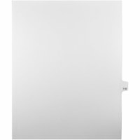 Onglet d'index Legal Mark Maker - 1/25 - 116 - hauteur de l'onglet 11 po (279,40 mm) x largeur de l'onglet 8,50 po (215,90 mm) - format lettre - Tab(s) Blanc Mylar, Papier - Pré-imprimé, Renforcement de Mylar, Laminées, Non perforé - 25 / Unité