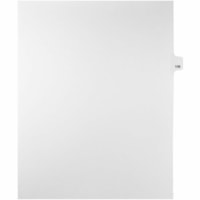 Onglet d'index Legal Mark Maker - 1/25 - 108 - hauteur de l'onglet 11 po (279,40 mm) x largeur de l'onglet 8,50 po (215,90 mm) - format lettre - Tab(s) Blanc Mylar, Papier - Pré-imprimé, Renforcement de Mylar, Laminées, Non perforé - 25 / Unité