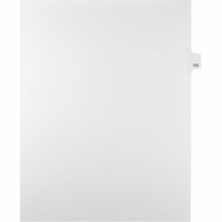 Mark Maker Legal Index Tabs, 1/25th Cut, With Individual Number, Letter Size - 1/25 - 182 - 11" (279.40 mm) Tab Height x 8.50" (215.90 mm) Tab Width - Letter - White Mylar, Paper Tab(s) - Pre-printed, Mylar Reinforcement, Laminated, Unpunched - 25 / Unit