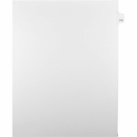 Onglet d'index Legal Mark Maker - 1/25 - 178 - hauteur de l'onglet 11 po (279,40 mm) x largeur de l'onglet 8,50 po (215,90 mm) - format lettre - Tab(s) Blanc Mylar, Papier - Pré-imprimé, Renforcement de Mylar, Laminées, Non perforé - 25 / Unité