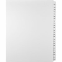 Onglet d'index Legal Mark Maker - 1/25 - hauteur de l'onglet 11 po (279,40 mm) x largeur de l'onglet 8,50 po (215,90 mm) - format lettre - Tab(s) Blanc Papier, Mylar - Pré-imprimé, Renforcement de Mylar, Laminées, Non perforé - 1 / Unité