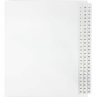 Mark Maker White Legal Index Tabs # 1-75, 1/25th Cut, With Numbered Sets, Letter Size - 1/25 - 1-75 - 11" Tab Height x 8.50" Tab Width - Letter - White Mylar, Paper Tab(s) - Pre-printed, Mylar Reinforcement, Laminated, Unpunched - 1 / Unit