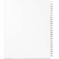 Mark Maker White Legal Index Tabs # 251-275, 1/25th Cut, With Numbered Sets, Letter Size - 1/25 - 251-275 - 11" Tab Height x 8.50" Tab Width - Letter - White Paper, Mylar Tab(s) - Pre-printed, Mylar Reinforcement, Laminated, Unpunched - 1 / Unit