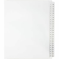 Onglet d'index Legal Mark Maker - 1/25 - 1-50 - hauteur de l'onglet 11 po (279,40 mm) x largeur de l'onglet 8,50 po (215,90 mm) - format lettre - Tab(s) Blanc Mylar, Papier - Pré-imprimé, Renforcement de Mylar, Laminées, Non perforé - 1 / Unité