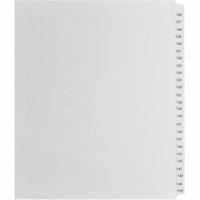 Mark Maker White Legal Index Tabs # 126-150, 1/25th Cut, With Numbered Sets, Letter Size - 1/25 - 126-150 - 11" Tab Height x 8.50" Tab Width - Letter - White Mylar, Paper Tab(s) - Pre-printed, Mylar Reinforcement, Laminated, Unpunched - 1 / Unit