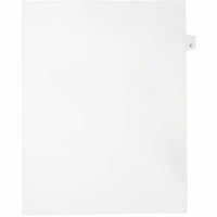 Onglet d'index Legal Mark Maker - 1/26 - E - hauteur de l'onglet 11 po (279,40 mm) x largeur de l'onglet 8,50 po (215,90 mm) - format lettre - Tab(s) Blanc Mylar, Papier - Pré-imprimé, Renforcement de Mylar, Laminées, Non perforé - 25 / Unité