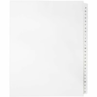 Mark Maker Legal Index Tabs, 1/26th Cut, Alphabetical (A-Z), Letter Size - 1/26 - A-Z - 11" Tab Height x 8.50" Tab Width - Letter - White Paper, Mylar Tab(s) - Pre-printed, Mylar Reinforcement, Laminated, Unpunched - 1 / Unit