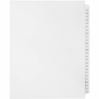 Onglet d'index Legal Mark Maker - 1/26 - hauteur de l'onglet 11 po (279,40 mm) x largeur de l'onglet 8,50 po (215,90 mm) - format lettre - Tab(s) Blanc Mylar, Papier - Pré-imprimé, Renforcement de Mylar, Laminées, Non perforé - 1 / Unité