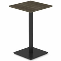 HDL Innovations Cafeteria Table - Gray Dusk Square, Black Top - Black Square, Powder Coated Base - Modern Style - Cafeteria, Breakroom - Assembly Required - Gray Dusk, Laminated - Laminate - Laminate Top Material - 1