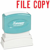 Sterling Xstamper Stock Stamp - File Copy - "FILE COPY" - 0.50" (12.70 mm) Impression Width x 1.63" (41.28 mm) Impression Length - 50000 Impression(s) - Red - Plastic, Rubber - Rectangle - Recycled - 1 / Unit