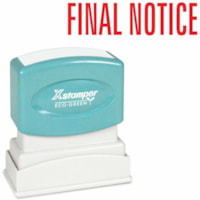 Sterling Xstamper Stock Stamp - Final Notice - "FINAL NOTICE" - 0.50" (12.70 mm) Impression Width x 1.63" (41.28 mm) Impression Length - 50000 Impression(s) - Red - Plastic, Rubber - Rectangle - Recycled - 1 / Unit