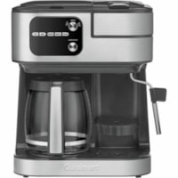 Cuisinart Coffee Center Barista Bar 4-In-1 Coffeemaker - Programmable - Water Filter - 2.25 quart (2129.29 mL) - 10 Cup(s) - Multi-serve - Coffee Strength Setting - K-Cup Pod/Capsule Brand - Timer - Silver, Stainless Steel - Metal, Stainless Steel Body - Glass Carafe - Charcoal Filter