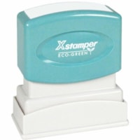 Sterling Xstamper Stock Stamp, ENTERED, Black Ink, 1/2" x 1 5/8" - "ENTERED" - 50000 Impression(s) - Black - Rubber - 1 Unit