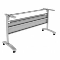 Heartwood Training Table Base for 72" Tops - 28.8" (731.52 mm) Height x 58" (1473.20 mm) Width x 20" (508 mm) Depth - Training - Assembly Required - Metallic, Powder Coated Silver - Steel