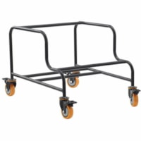 HDL Mobile Cart for Sled Base Zuma Chairs, Black - Steel Frame - Black - Steel - 1.0