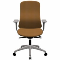 Chaise dactylo Zeus - Siège réglable - 16,5 po (419,10 mm) à 19,8 po (502,92 mm) Haut HDL - Seat Color Caramel au Beurre - Polyuréthane Seat MaterialBack Color Caramel au Beurre - Polyuréthane Back MaterialFrame Color Gris - Aluminium, Nylon Frame Material - Dossier 