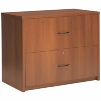 Global Genoa 2-Drawer Lateral File, Avant Honey, 36"W x 20"D x 29"H - x 36" (914.40 mm) x 20" (508 mm) x 29" (736.60 mm) - 2 Drawer(s) - Material: Laminate, Thermofused Laminate (TFL) - Finish: Avant Honey - Lockable, Durable - For File