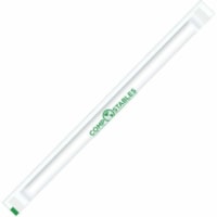 Globe Wrapped Paper Straws - 7.75" (196.85 mm) Length x 0.20" (5.08 mm) Width x 0.20" (5.08 mm) Height x 0.25" (6.35 mm) Diameter - Paper - White - 1