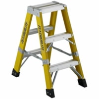 Featherlite 6603 3' Extra-Heavy Duty Fiberglass Stepladder - 272.16 kg Load Capacity - Type IA - Yellow