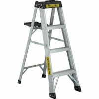 Featherlite 3404 4' Extra-Heavy Duty Aluminum Stepladder - 136.08 kg Load Capacity - Type IA