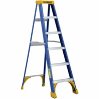 Featherlite 6306 6' Heavy Duty Fiberglass Stepladder - 113.40 kg Load Capacity - Type I - Blue