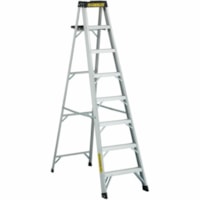 Featherlite 3408 8' Extra-Heavy Duty Aluminum Stepladder - 136.08 kg Load Capacity - Type IA