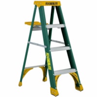 Featherlite 5804 4' Medium Duty Fiberglass Stepladder - 102.06 kg Load Capacity - Type II - Green