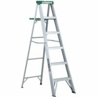 Featherlite 2406 6' Medium Duty Aluminum Stepladder - 102.06 kg Load Capacity - Type II