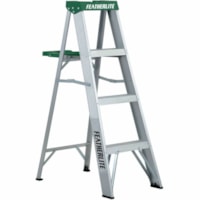 Featherlite 2404 4' Medium Duty Aluminum Stepladder - 102.06 kg Load Capacity - Type II