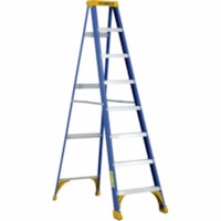 Featherlite 6308 8' Heavy Duty Fiberglass Stepladder - 113.40 kg Load Capacity - Type I - Blue